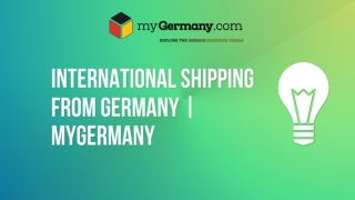 International Shipping from Germany | myGermany