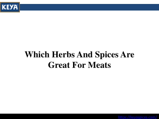 Which Herbs And Spices Are Great For Meats