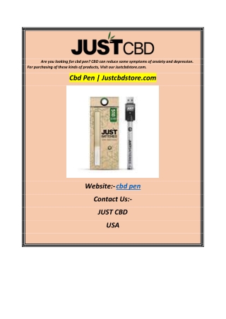 Cbd Pen  Justcbdstore.com
