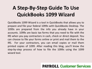 A Step-By-Step Guide To Use QuickBooks 1099 Wizard