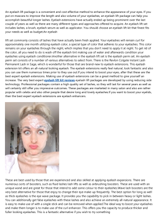 How to Solve Issues With buy eyelash lift kits review