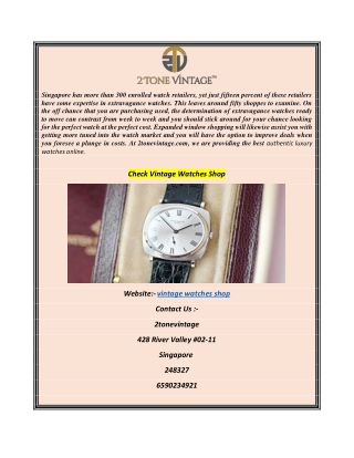 Check Vintage Watches Shop