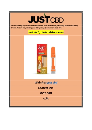 Just cbd  Justcbdstore.com