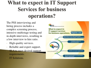 What to expect in IT Support Services for business operations?