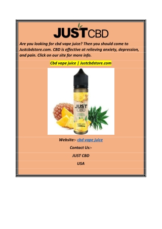 Cbd vape juice  Justcbdstore.com