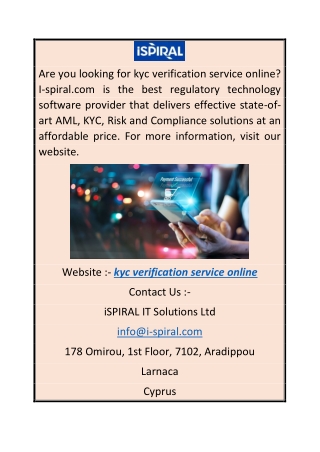 Kyc Verification Service Online  I-spiral.com
