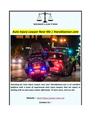 Auto Injury Lawyer Near Me  Haroldweiser
