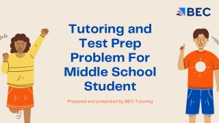 Weekly Test Prep Problem Solution For Middle School Student | BEC Tutoring