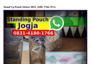 Stand Up Pouch Sticker Ö8ᣮI-ㄐI8Ö-I7ϬϬ(WA)