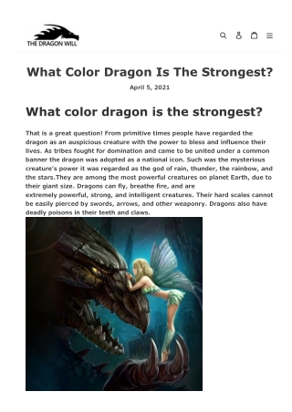 What Color Dragon Is The Strongest