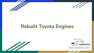 Rebuilt Toyota Engines