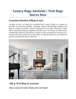 Luxury Rugs Adelaide