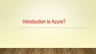 Introduction to Azure