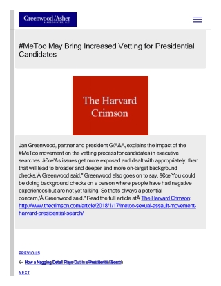 What is the vetting process for presidential candidates
