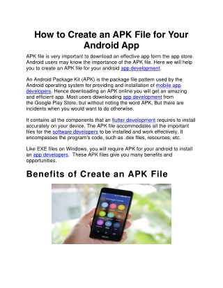 How to Create an APK File for Your Android App