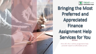 Bringing the Most Preferred and Appreciated Finance Assignment