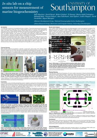 In situ lab on a chip sensors for measurement of marine biogeochemistry