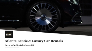 4 Tips to Choose a Luxury Car Rental Atlanta GA