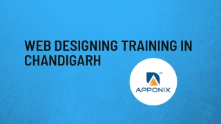 Web Designing Training in Chandigarh
