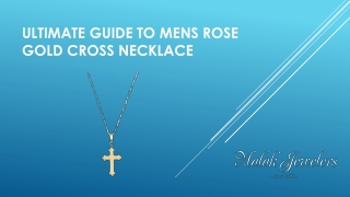 Mens Rose Gold Cross Necklace | Malak Jewelers