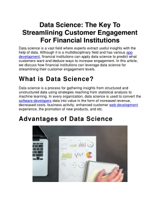 Data Science The Key To Streamlining Customer Engagement For Financial Institutions
