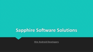 Hire Android Developers in India, USA | Android App Developers