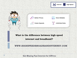 What is the difference between high speed internet and broadband