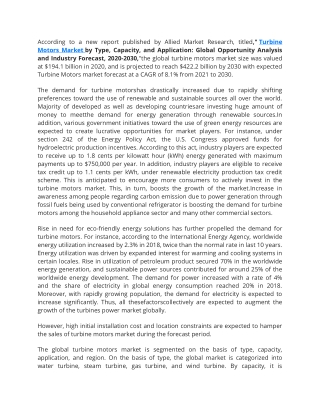 Turbine Motors Market