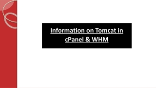 Information on Tomcat in cPanel & WHM