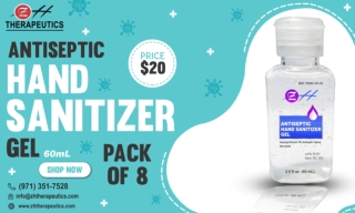 60 ml ZH Antiseptic Hand Sanitizer Gel – (Pack of 8)