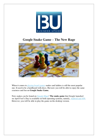 Google Snake Game – The New Rage