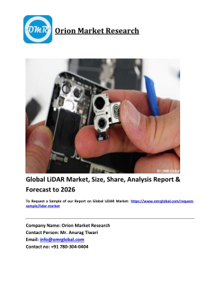 Global LiDAR Market Trends, Size, Competitive Analysis and Forecast 2020-2026