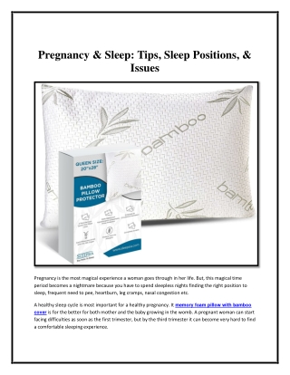 Pregnancy & Sleep: Tips, Sleep Positions, & Issues