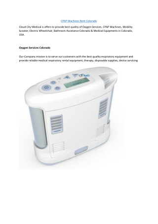 CPAP Machines Rent Colorado