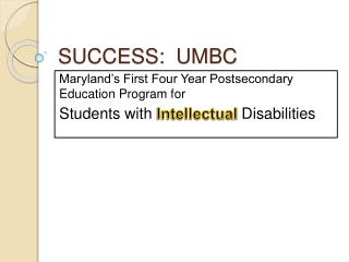 SUCCESS: UMBC