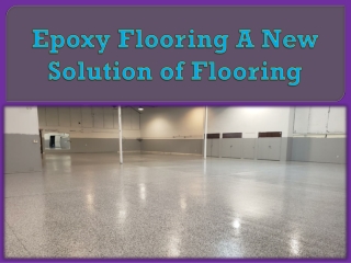 Epoxy Flooring A New Solution of Flooring