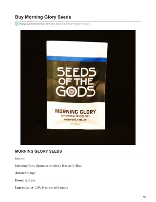 Morning Glory Seeds