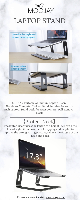 MOOJAY Portable Aluminum Laptop Stand