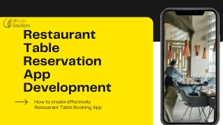 Restaurant Table Reservation App Development