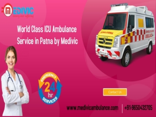 Medivic Ambulance Service in Saguna More & Rajendra Nagar- All medical Amenities