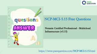 Nutanix NCP-Multicloud Infrastructure NCP-MCI-5.15 Real Questions