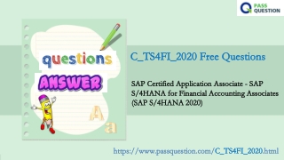 SAP S4HANA for Financial Accounting Associates C_TS4FI_2020 Dumps