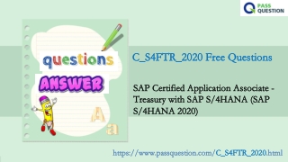 Treasury with SAP S4HANA 2020 C_S4FTR_2020 Dumps