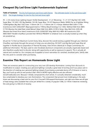 Get This Report on Diy Grow Light