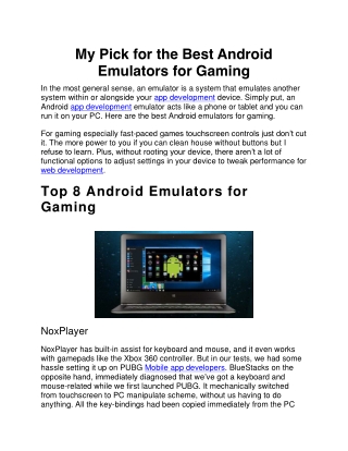 My Pick for the Best Android Emulators for Gaming