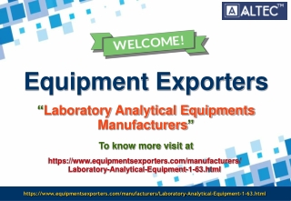 Laboratory Analytical Equipments Manufacturers