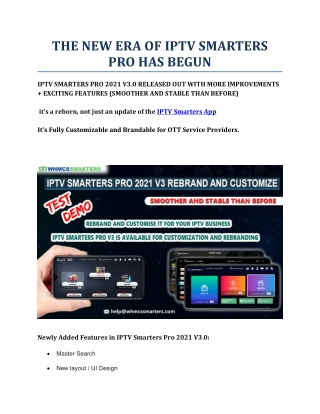 IPTV SMARTERS PRO 2021 V3.0 (SMOOTHER AND STABLE THAN BEFORE AND EXCITING FEATUR