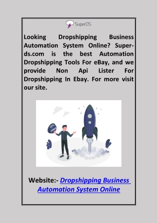 Dropshipping Business Automation System Online  Super-ds.com