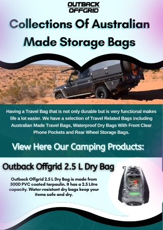 Aussie Outback Supplies | Dry Bags | Outback Offgrid