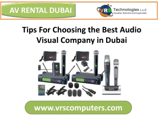 Tips For Choosing the Best Audio Visual Company in Dubai